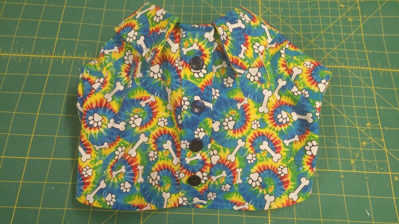 Tie Dye Doggie Bone Reverse Wear Dress Shirt image 4