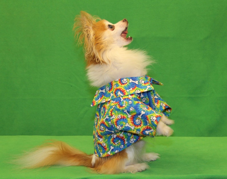 Tie Dye Doggie Bone Reverse Wear Dress Shirt image 1