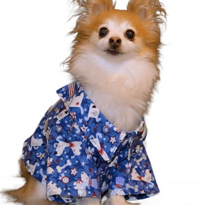 Patriotic Puppydog Shirt Reverse Wear Button Down