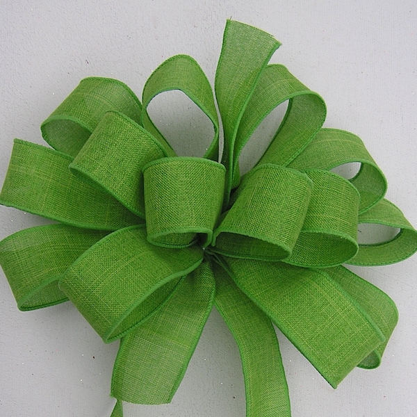 Green Bow for Home Decor, Bows with Lime Green Color, Wreath Bow, Window Bow, Green Spring Bow, Swag Bow