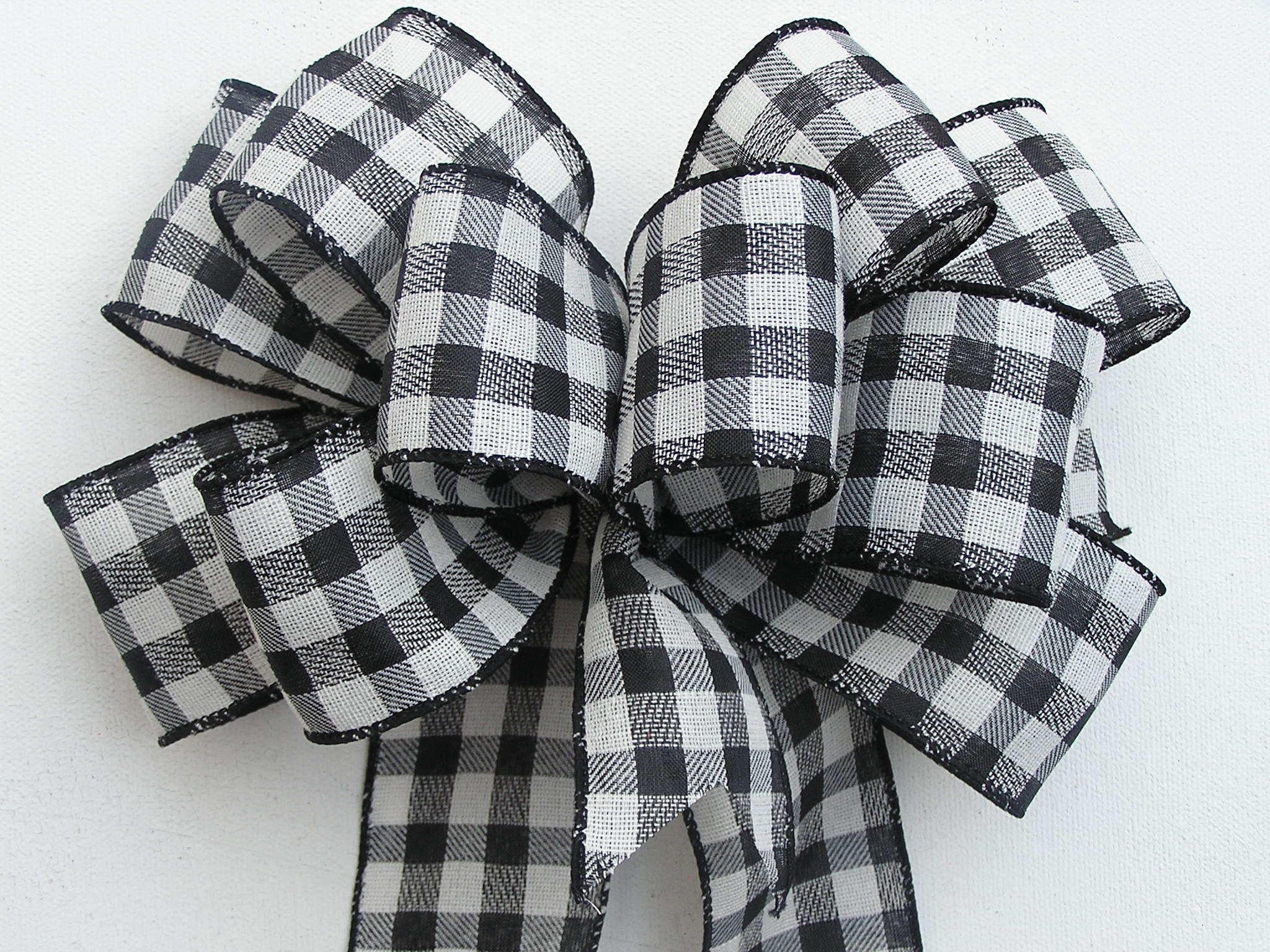 White and Black Checkered Bow Decorative Bow for Home Decor | Etsy