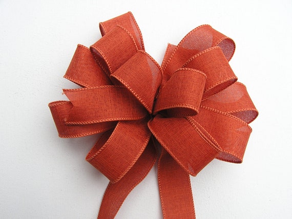 Summer Decorative Bow Orange Bow For Room Decor Mail Box Etsy