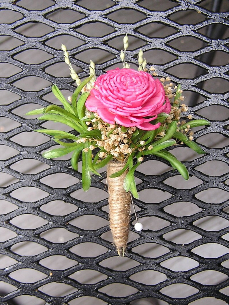 Gratuit Images Boutonniere De Fleurs Sechees Sola Fuschia Boutonniere Etsy