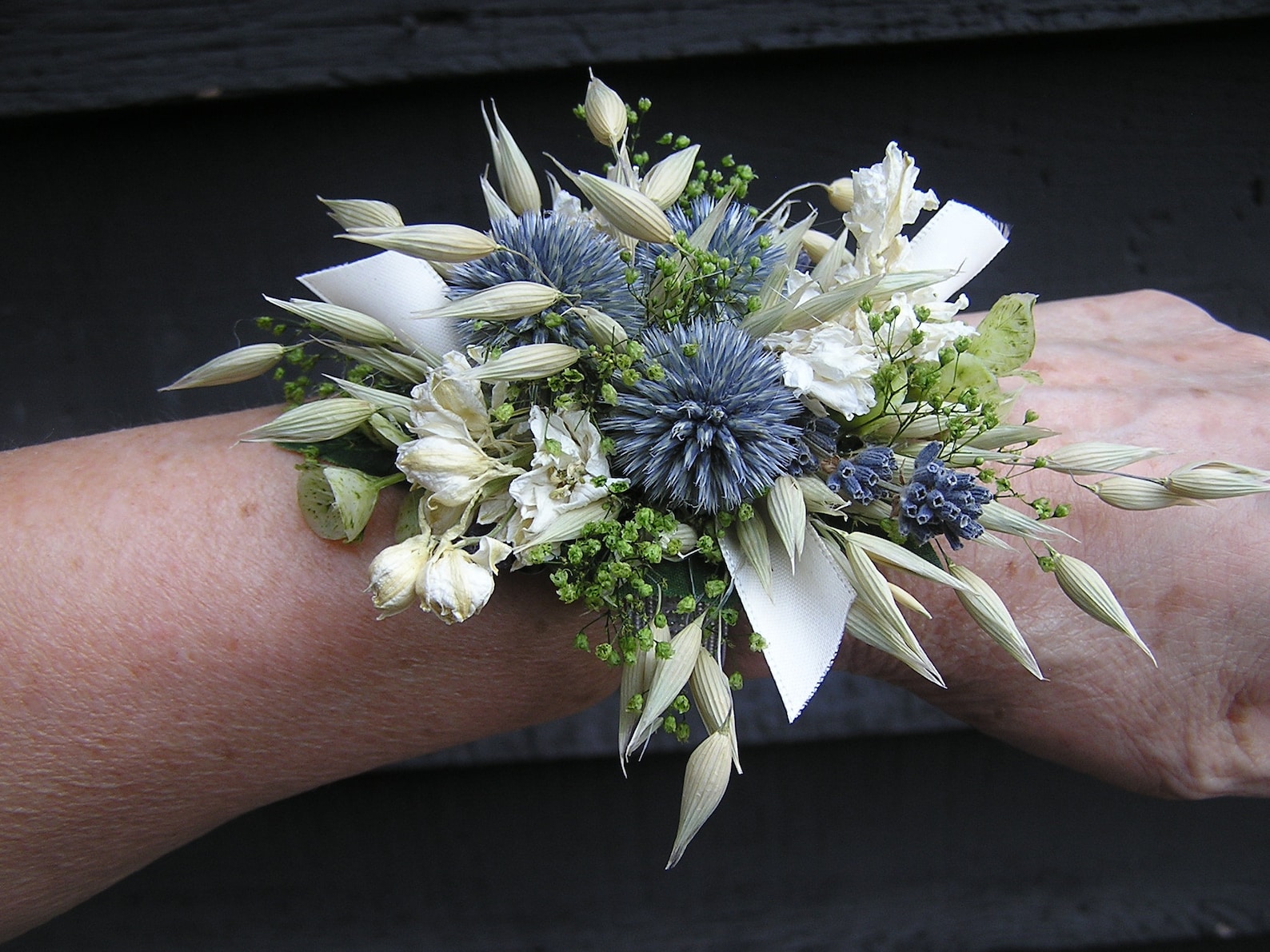 Dried Flower Wrist Corsage Wedding Wrist Corsages Made With Etsy