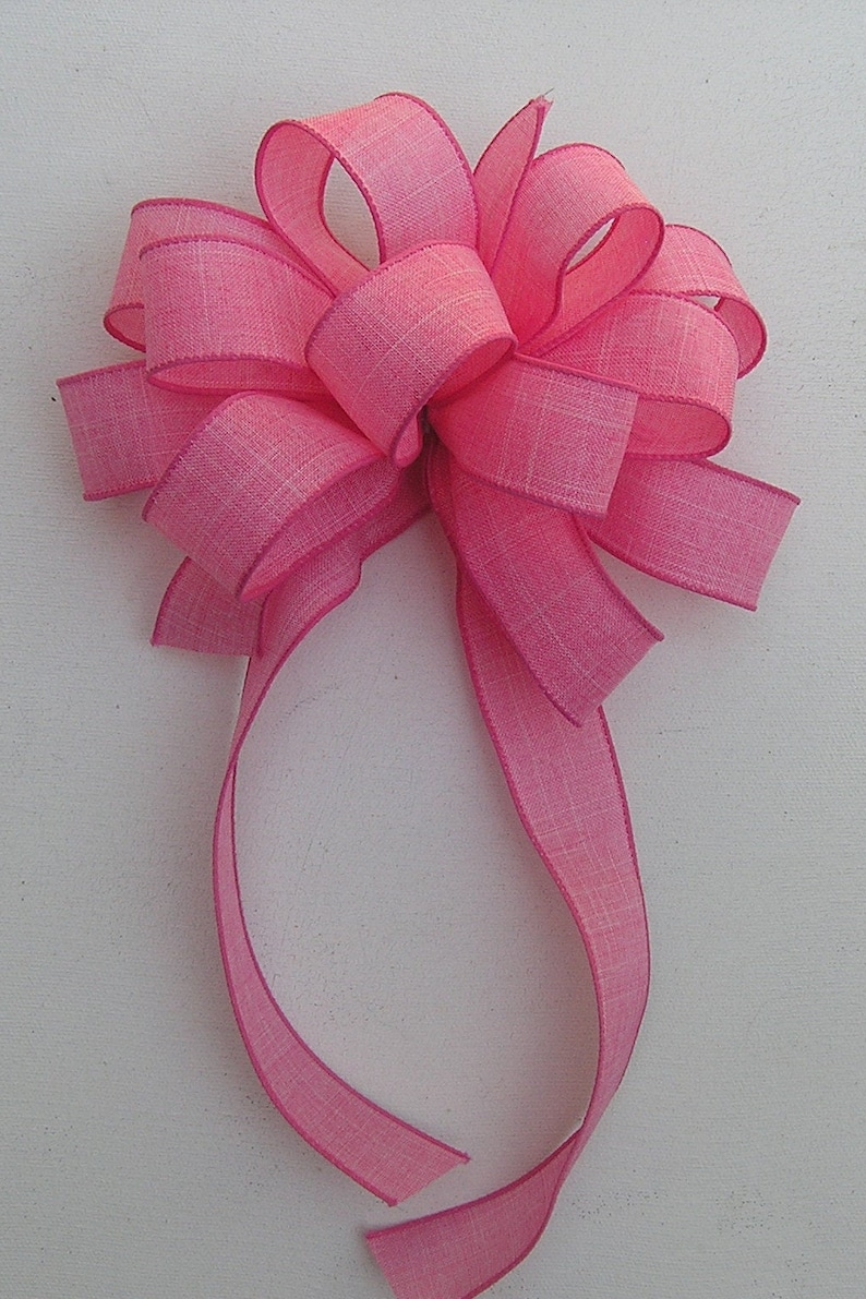 Pink Wired Bow Decorative Pink Bows for Wedding and Home Etsy