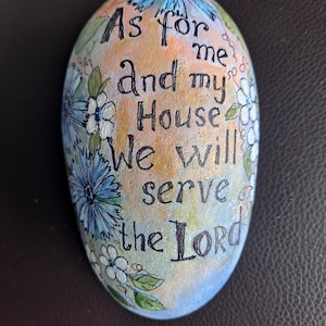 Hand Painted Rock, Rock Bible Verse, Religious rock sign, Stone Verse, Decorative Rock, Gift Rocks