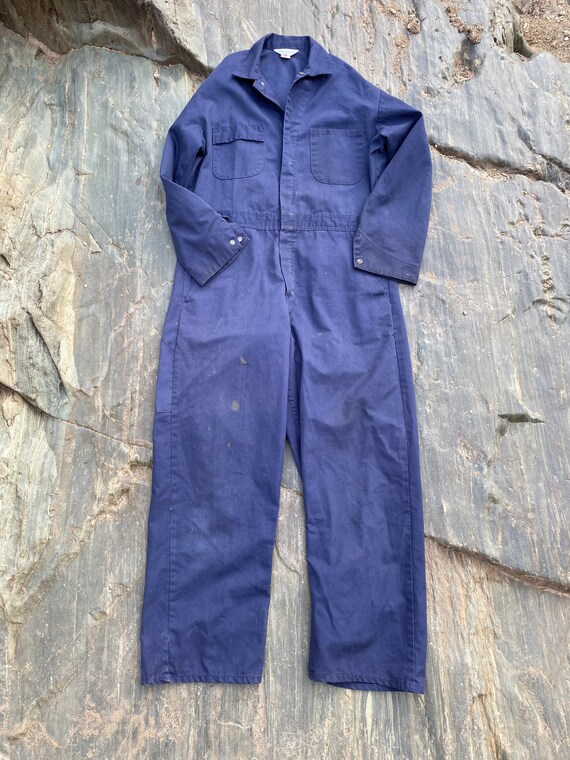 Vintage 70s Navy Jumpsuit