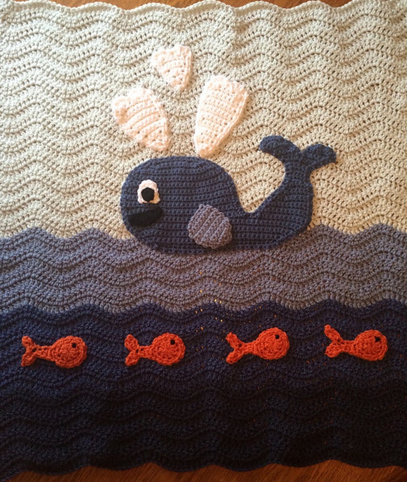 CROCHET PATTERN Whale Blanket PATTERN image 3