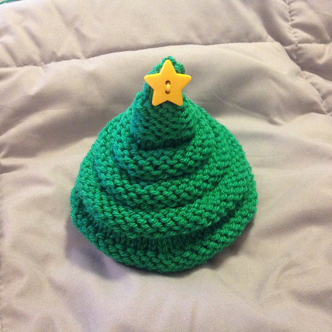 KNIT PATTERN Christmas Tree Hat Etsy