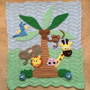 CROCHET PATTERN Jungle Blanket PATTERN image 1