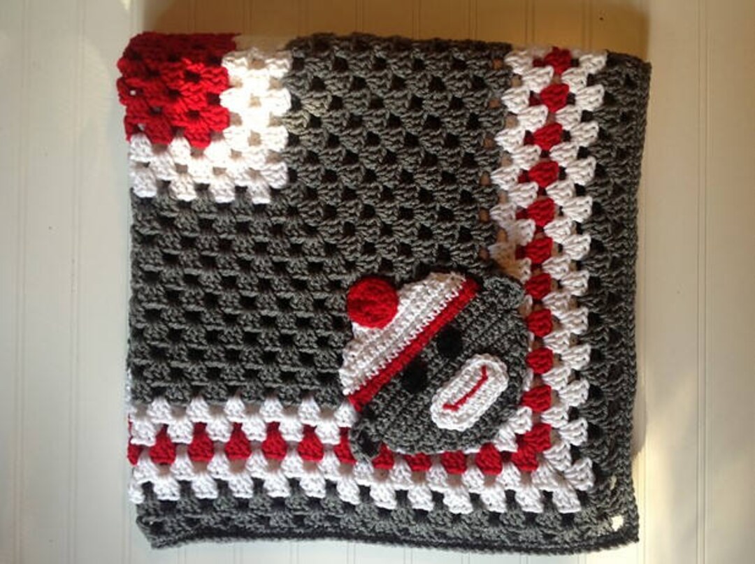 CROCHET PATTERN Fans of the Sock Monkey Granny Square Blanket PATTERN Etsy
