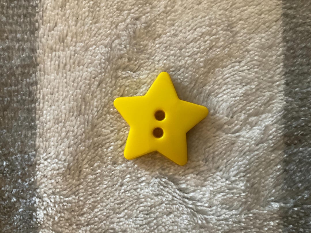 1 Inch Yellow Star Button - Etsy