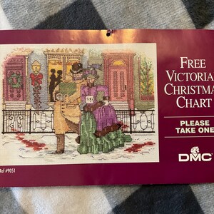 Victorian Christmas Chart cross stitch chart DMC 9051 Chart Directions image 1
