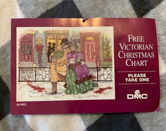 Victorian Christmas Chart - cross stitch chart DMC 9051 Chart Directions