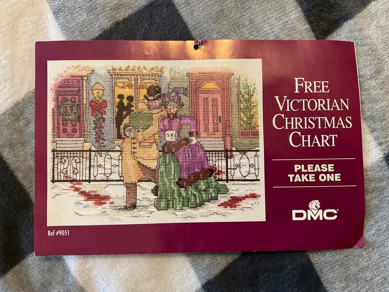 Victorian Christmas Chart cross stitch chart DMC 9051 Chart Directions image 1