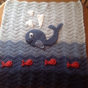 CROCHET PATTERN Whale Blanket PATTERN image 1