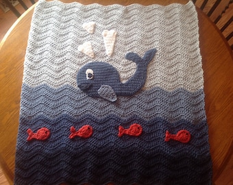 CROCHET PATTERN - Whale Blanket - PATTERN