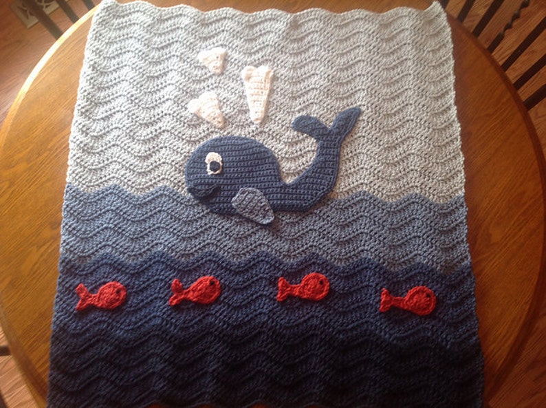 CROCHET PATTERN Whale Blanket PATTERN image 1