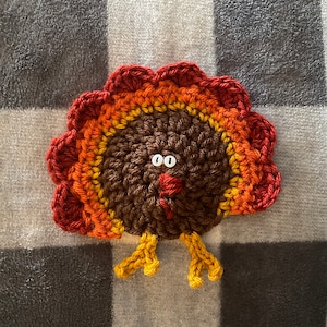GEHAAKTE PATROON - Thanksgiving Turkije Onderzetter - PATROON
