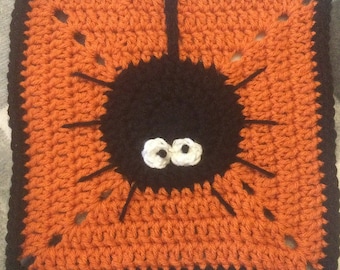 CROCHET PATTERN - Halloween Square - Spider - PATTERN