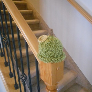 KNIT PATTERN - Easy, Quick Newborn Baby Chunky Green Apple Hat - PATTERN