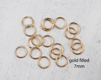 CLOSING SUPPLY SHOP | 14K Gold Filled Open Jumpring | 7mm Gold Jumpring | 19 Gauge | Jewelry Supplies