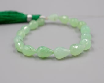 CLOSING SUPPLY SHOP | Chrysoprase Briolette Gemstone | Faceted Briolette | Natural Gemstone | Faceted Gemstone | Jewelry Supplies