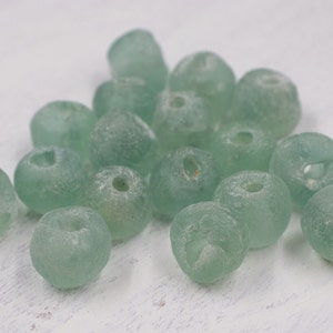 9mm Light Green Glass Beads | Recycled Glass Beads | Jewelry Supplies
