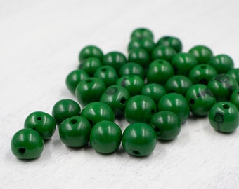 Green Acai Beads | Natural Beads | Organic Jewelry | Jewelry Supplies