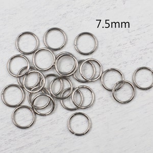 Size 7.5mm Steel Jump Rings | 19  Gauge | Jewelry Supplies
