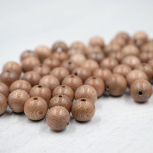 10mm Neutral Wood Beads | Jewelry Supplies | Chunky Jewelry | Round Wood Beads