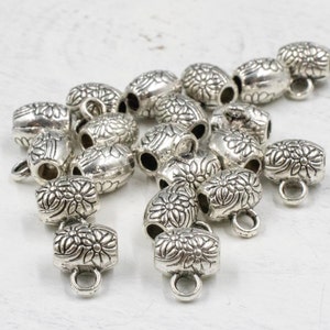 Silver Jewelry Bail | Antiqued Silver | Jewelry Supplies | Necklace Bail