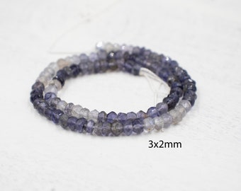 CLOSING SUPPLY SHOP | Faceted Iolite Gemstones | Natural Gemstone | Rondelle Gemstone | Jewelry Supplies