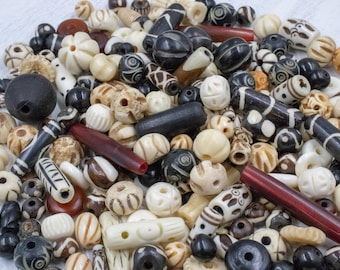 Mixed Bone and Horn Beads | Jewelry Supplies | Natural Beads