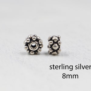 Sterling Silver Beads | Antiqued Sterling Silver | Rondelle Beads | Small Spacer Beads