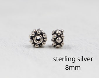 CLOSING SUPPLY SHOP | Sterling Silver Beads | Antiqued Sterling Silver | Rondelle Beads | Small Spacer Beads