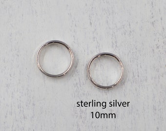 1 Pair of Sterling Silver Bead Frame | Silver Jewelry Supplies | Bead Frame Connector | Earring Supplies