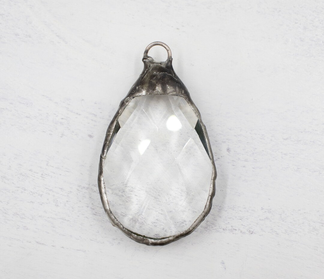 Soldered Pendant Crystal Pendant Jewelry Making Beading Supplies Etsy