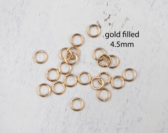 CLOSING SUPPLY SHOP | 14K Gold Filled Open Jumpring | 4.5mm Gold Jumpring | 20 Gauge | Jewelry Supplies
