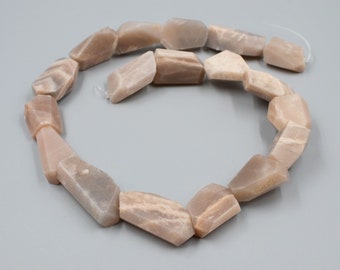 CLOSING SUPPLY SHOP | Peach Moonstone Nuggets | Faceted Moonstone | Jewelry Supplies | Natural Gemstone