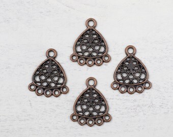 Antiqued Bronze Links | Multi Strand Connectors | Jewelry Supplies | Earring Connectors