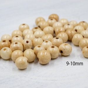 10mm Antiqued Bone Beads | Natural Beads | Ox Bone Beads | Jewelry Supplies