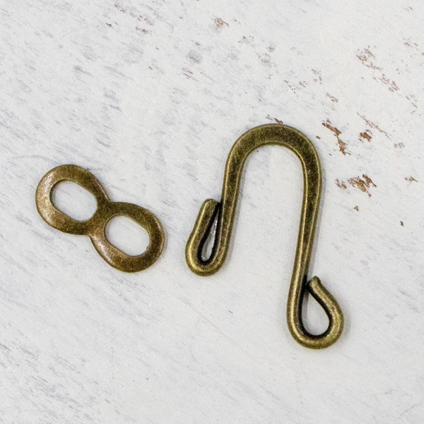 Jewelry Hook Clasp | Antiqued Brass | Jewelry Clasp | Jewelry Findings