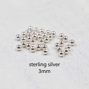 3mm Sterling Silver Beads | Round Seamless Beads | Jewelry Supplies