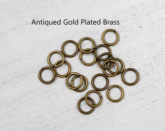 CLOSING SUPPLY SHOP | Size 8mm Jump Rings | Brass Jump Rings | Connectors | Jewelry Findings