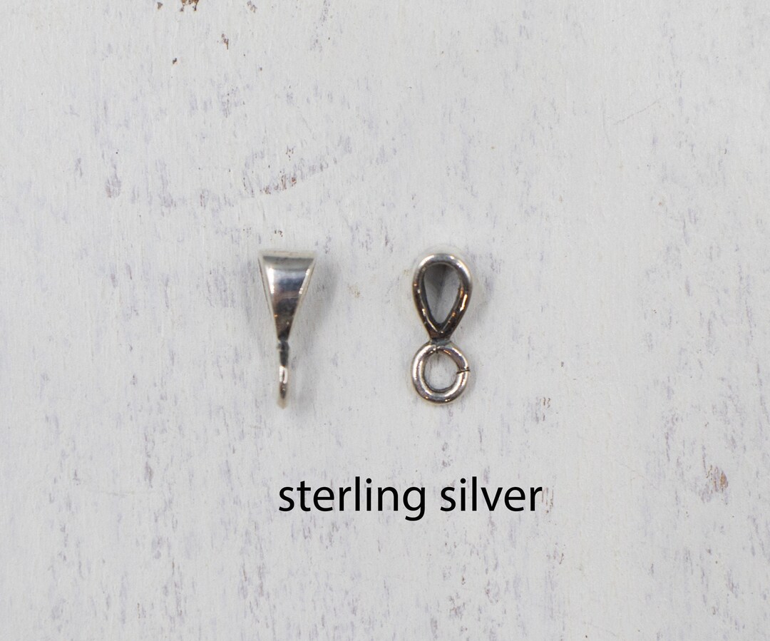 925 Sterling Silver Open Loop Bail 6mm Bail Pendant Bail Etsy