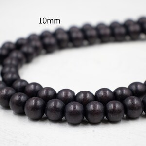 Package of 2 Strands | 10mm Chocolate Brown Wood Beads | Jewelry Supplies | Chunky Jewelry | Round Wood Beads