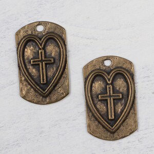 Antiqued Gold Cross Pendant | Faith Jewelry | Jewelry Supplies