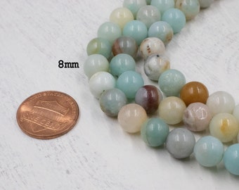 CLOSING SUPPLY SHOP | 8mm Amazonite Beads | Jewelry Supplies | Natural Beads