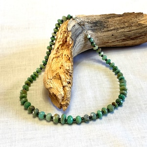 Gemstone necklace,  Semi-precious necklace,  Opal necklace, Peru opal necklace, Green and black necklace